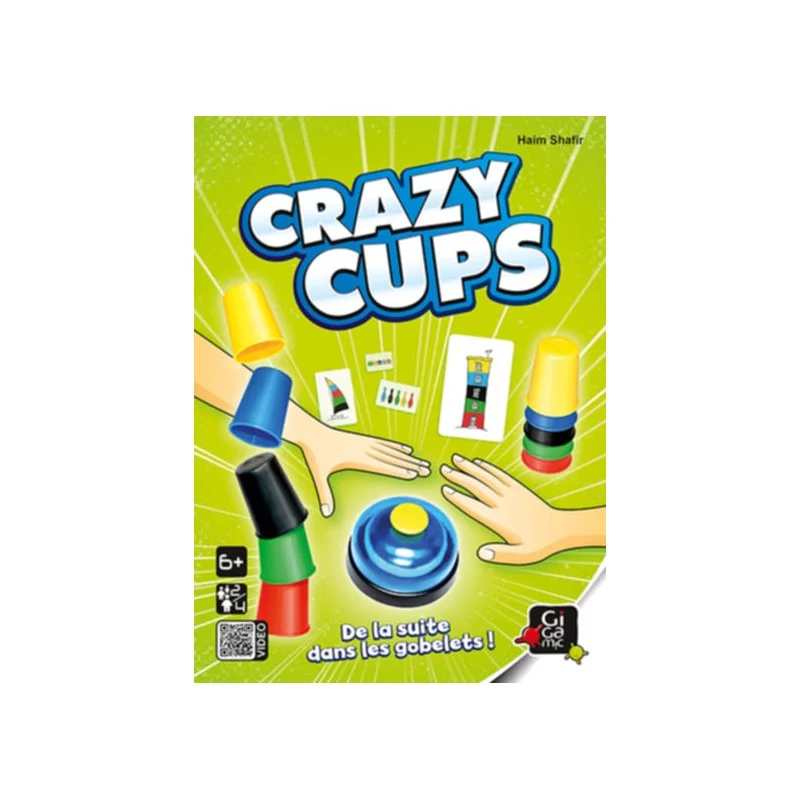 Crazy Cups ,Jeu de société d'ambiance pour enfant ,Gigamic