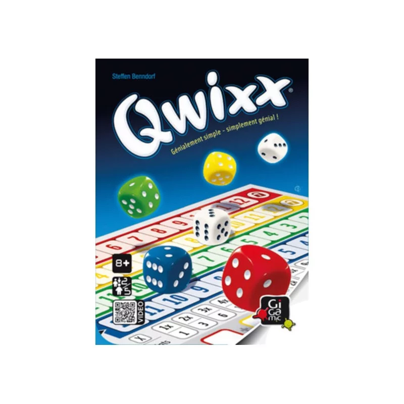 Qwixx ,jeu de société Gigamic ,jeu de dés ,roll & write