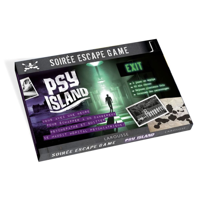 Escape game Psy Island ,Escape game ,jeu de société Larousse et