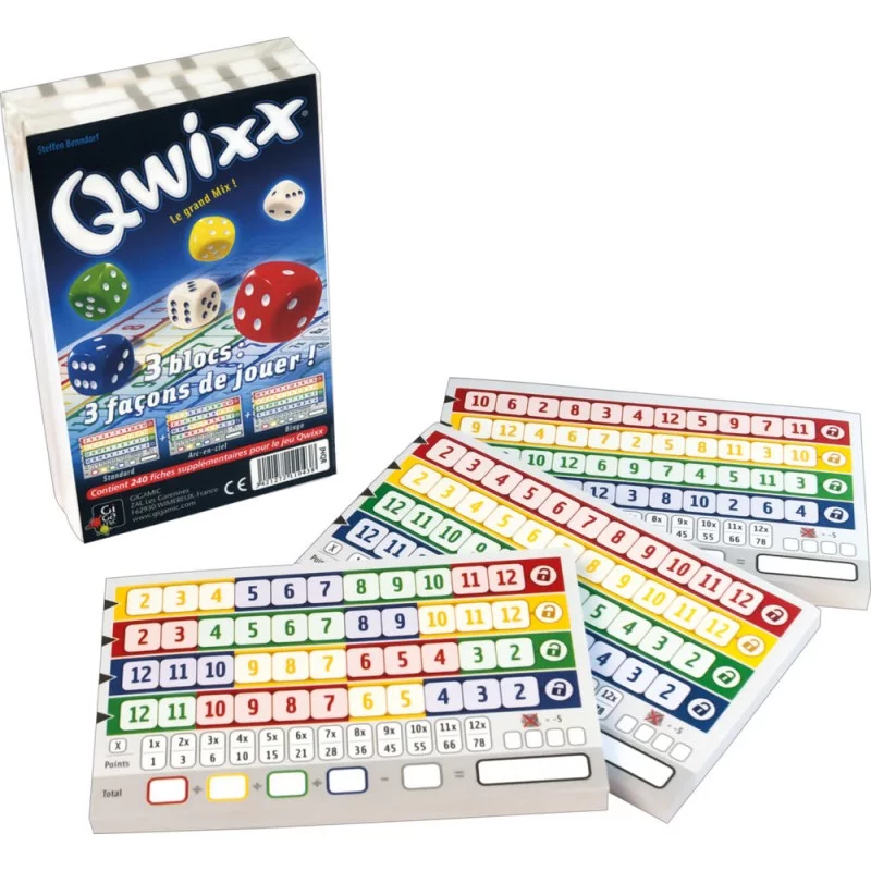 Qwixx Bonus - Bloc de score - Accessoires - Gigamic