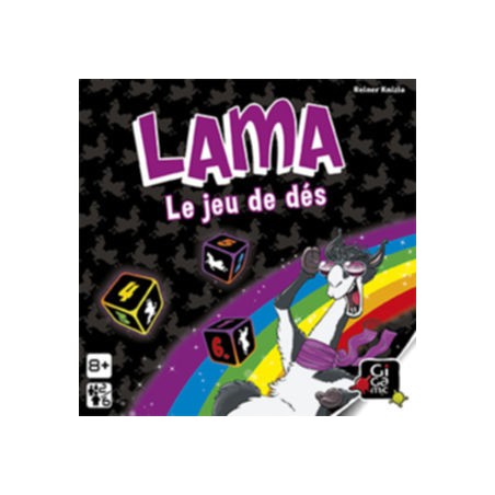 Lama le jeu de dés ! Couverture du jeu de société Gigamic