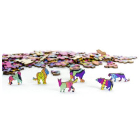 Puzzle en bois arc-en-ciel TIGRE - Puzzle Gigamic