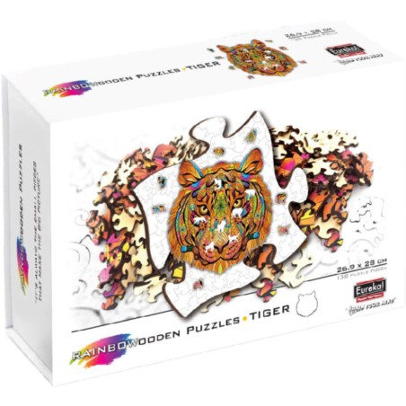 Puzzle en bois arc-en-ciel TIGRE - Puzzle Gigamic