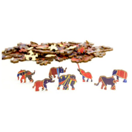 Puzzle en bois arc-en-ciel ÉLÉPHANT - Puzzle Gigamic