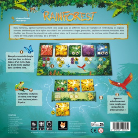 Rainforest - dos de boite - Jeu de société adulte Gigamic & Funnyfox