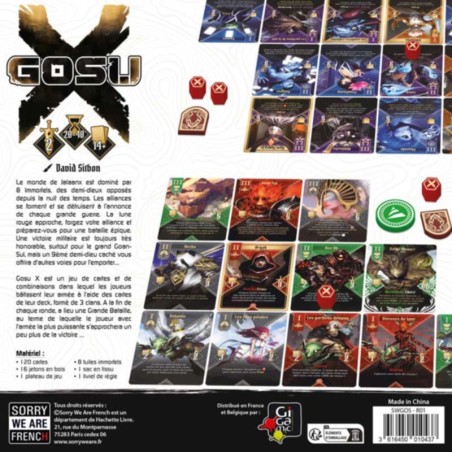 GOSU X - dos de boite- Jeu de société Gigamic