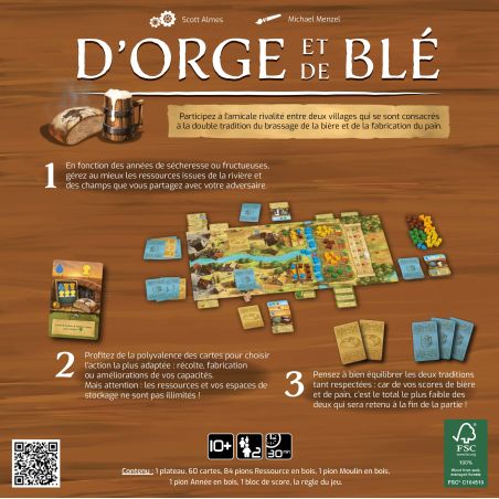 D’orge et de blé - explication - jeu de société 2 joueurs Gigamic