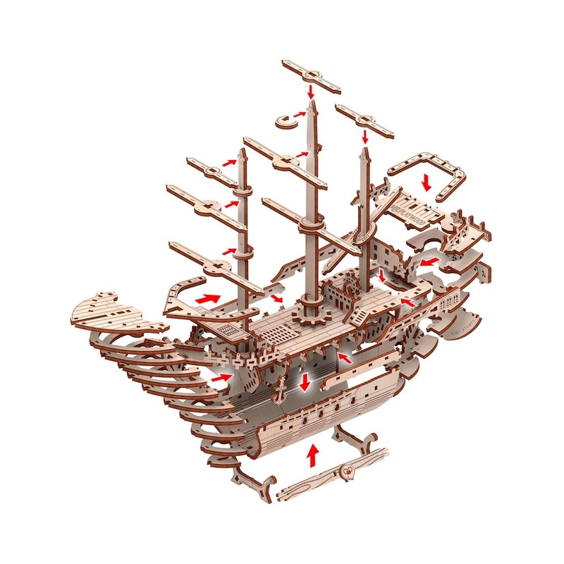 Mr. Playwood : Bateau Pirate  Puzzle 3D en bois Mr Playwood