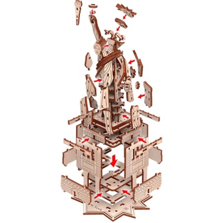 Mr. Playwood : Statue de la liberté - puzzle en bois 3D