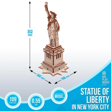 Mr. Playwood : Statue de la liberté - dimensions de la maquette