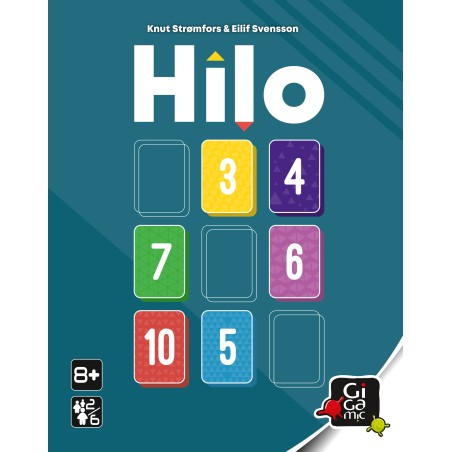 Facing du jeu Hilo : aperçu des illustrations et des composants qui font vivre l'univers du jeu.