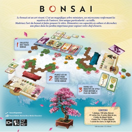 Dos de boite de Bonsai : Une explication rapide du jeu de société adulte