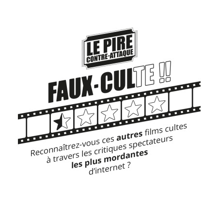 Couverture du jeu d'ambiance à questions cinéma Faux-Culte !