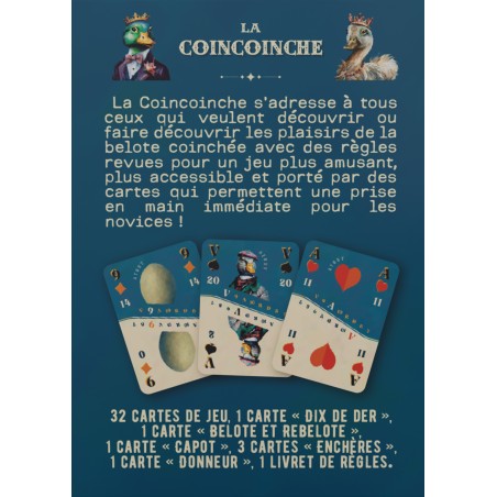 Un jeu de pli amusant et accessible pour permettre une prise en main par les novices de la belote coinchée !