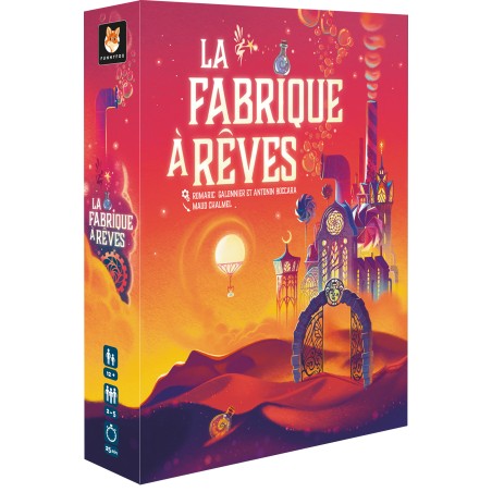 Boîte de La Fabrique à Rêves, un jeu coopératif autour de la création de rêves.
