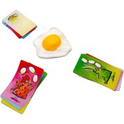 Cartes de Œuf pour Œuf montrant des œufs colorés et des illustrations amusantes