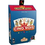 Boîte de Les Cinq Rois, un jeu de cartes entre rami et stratégie.