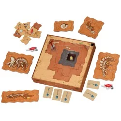 Contenu complet d’Archéo avec pelles, tuiles et trouvailles.