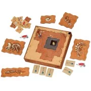 Contenu complet d’Archéo avec pelles, tuiles et trouvailles.