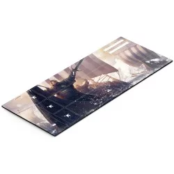 Un tapis de jeu Gwent à la surface douce et stable au format adapté au jeu : 270x730mm