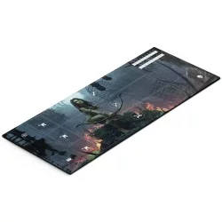 Un tapis de jeu Gwent à la surface en tissu douce, et une base stable
