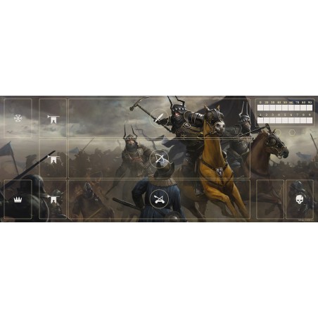 Design officiel du tapis de jeu Nilfgaard pour le jeu de société Gwent