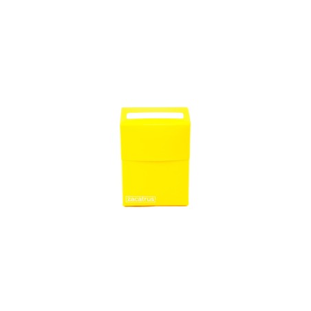 Une boîte jaune pour protéger ton deck de cartes