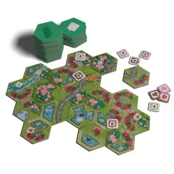 Tuiles du jeu coopératif Dorfromantik Sakura