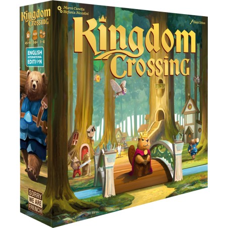 Boîte de Kingdom Crossing, jeu stratégique dans un royaume forestier