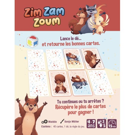 Dos de la boîte expliquant les règles simples et l’objectif du jeu.