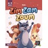 Face avant de la boîte Zim Zam Zoum, avec Zim, Zam et Zoum.
