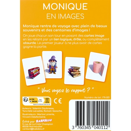 Dos de la boîte expliquant les règles simples et créatives du jeu.