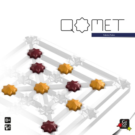 Face avant de la boîte QOMET avec titre et illustration