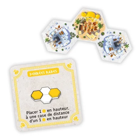 Zoom sur une tuile et Défi Divin du jeu Akropolis Pantheon