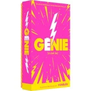 Vue 3D de la boîte du jeu Éclair de Génie, un concentré d’énigmes visuelles et de dingbats