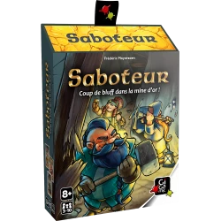 Saboteur, un jeu de stratégie où chercheurs d'or et saboteurs s'affrontent.