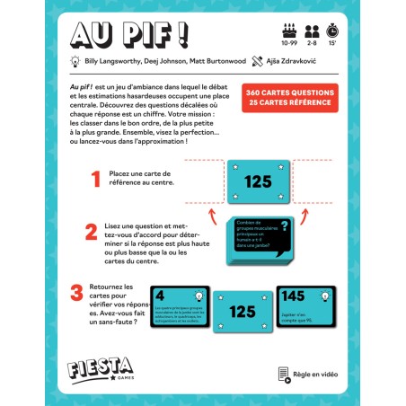 Concept du jeu Au Pif ! Concept du jeu Au Pif !