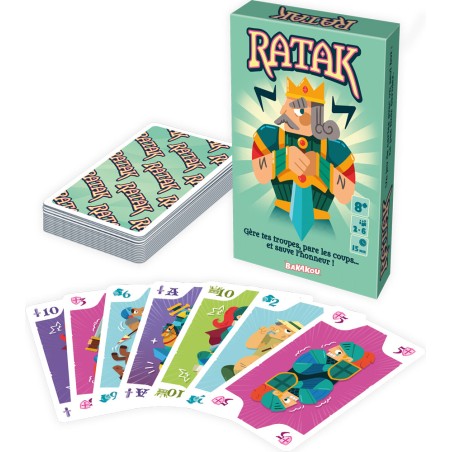 Contenu de Ratak, le jeu de cartes édité par Bakakou et distribué par Gigamic