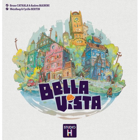 Couverture de la boîte de Belle Vista, un jeu de stratégie Studio H