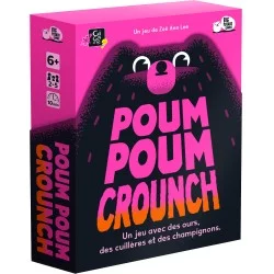 Boîte du jeu de société Poum Poum Crounch, un jeu coloré !