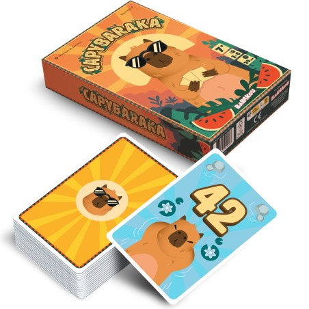 Boite et cartes du jeu de société Bakakou Capybaraka