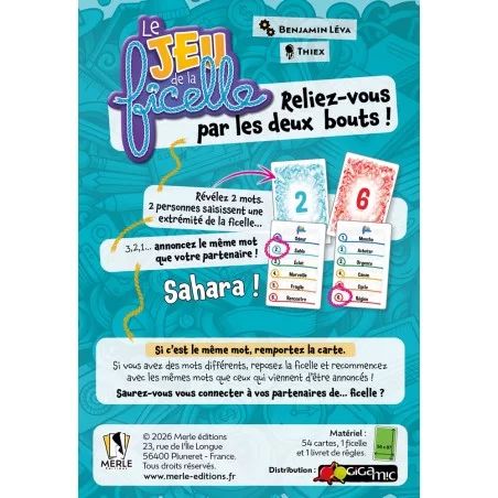 Dos de boîte et explication du jeu de la ficelle