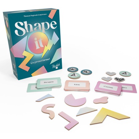 Matériel de Shape It, un jeu de communication par les formes géométriques