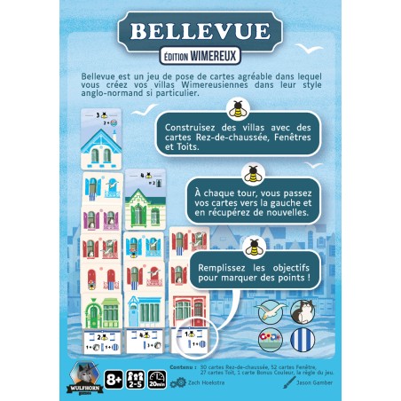 Dos de boîte et explication du jeu de société Bellevue Wimereux