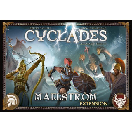 Couverture de l'extension Cyclades : Maelström pour le jeu de stratégie Cyclades