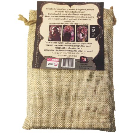 Le Secret de la Fleur Éternelle dos de boite et explication du jeu d'énigme