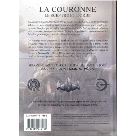 ARIA : La couronne, le sceptre, et l’orbe. Dos et explications