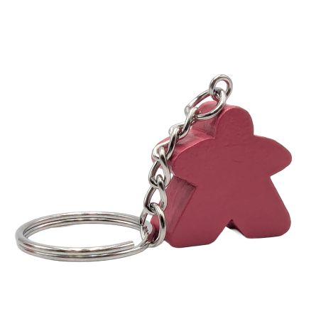 PORTE CLES MEEPLE ROSE