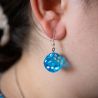 Boucles d'oreille Dé Bleu