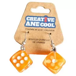 Boucles d'oreille Dé Orange
